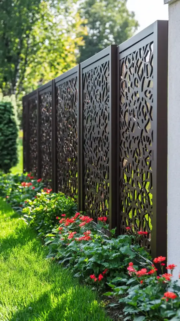 10 Creative Zinnia Garden Along Fence Ideas for a Cozy Yard Modern Monochromatic Design