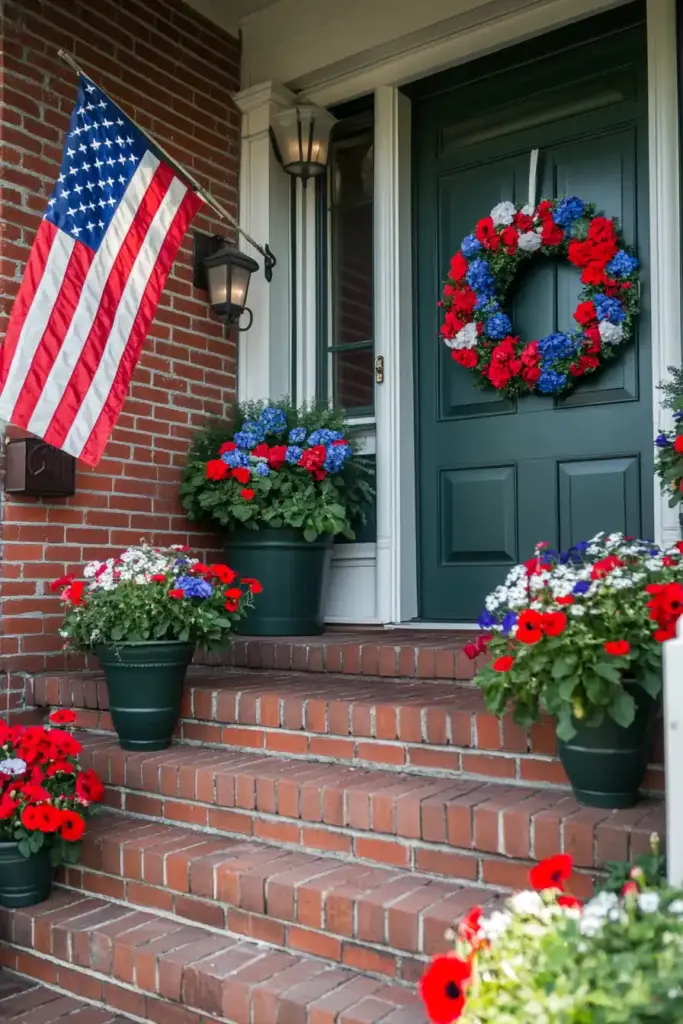 15 Summer Front Porch Decor Ideas To Refresh Your Home's Entrance Patriotic Welcome