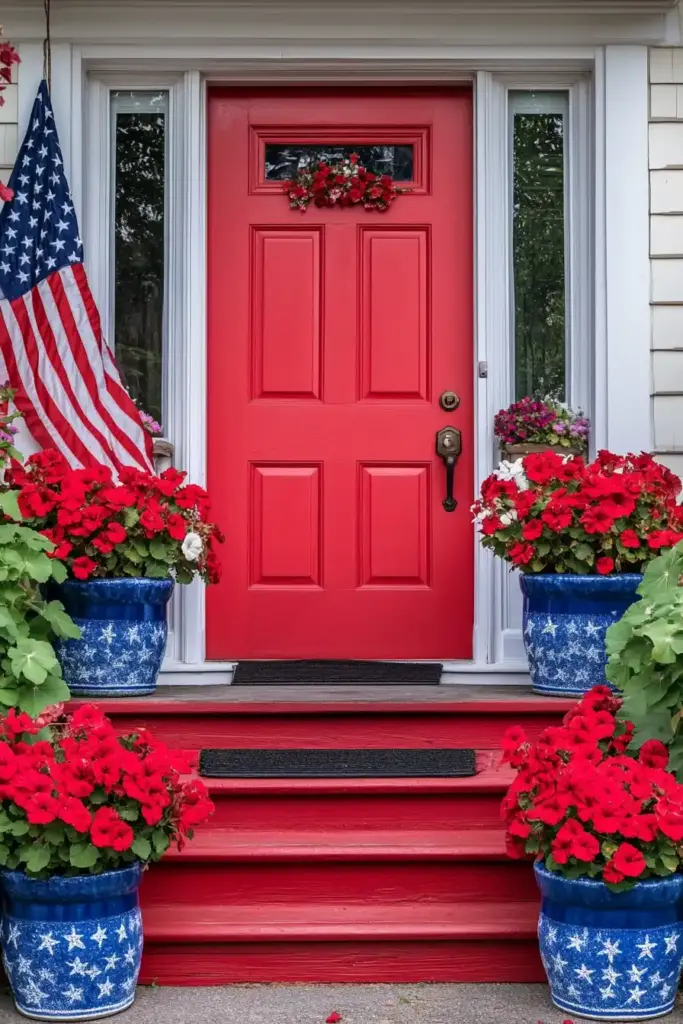 15 Summer Front Porch Decor Ideas To Refresh Your Home's Entrance Patriotic Welcome