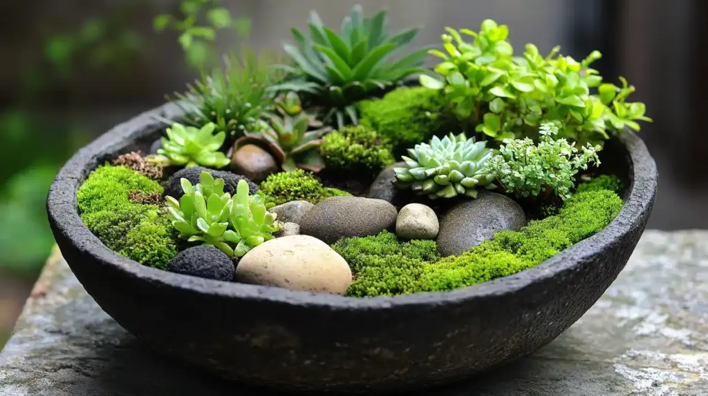 10 Whimsical Backyard Fairy Garden Ideas for Kids & Dreamers 🍃 4. Easy Pot, Moss & Pebbles Fairy World
