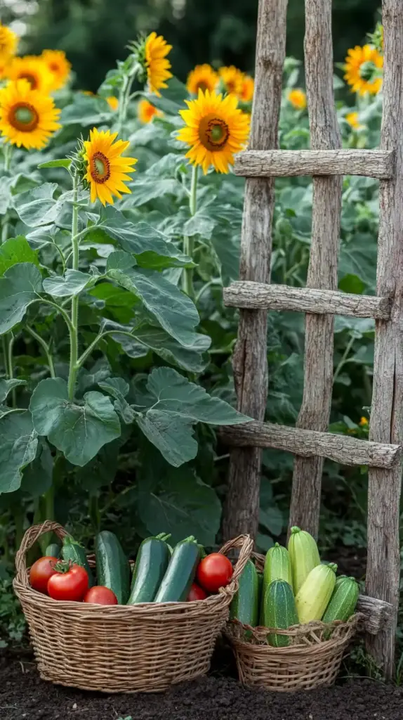 25 Backyard Flower Garden Ideas to Bring Whimsy and Color to Your Outdoor Space 4. Rustic Garden with Edibles & Blossoms