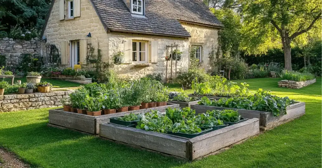 40 Backyard Vegetable Garden Ideas for Homegrown Goodness 5. Organic Oasis with Gravel Walkways