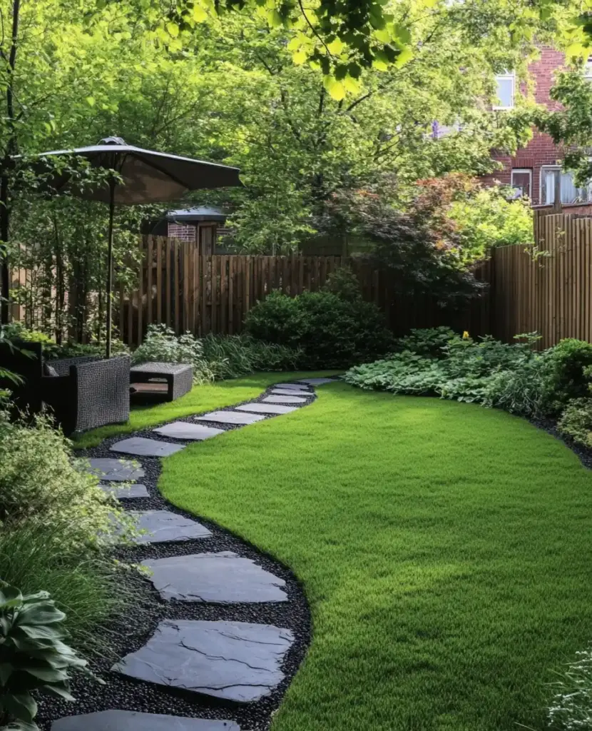 Modern Front Yard Landscaping Ideas for Max Curb Appeal 🪨 5. Create Stone Pathways
