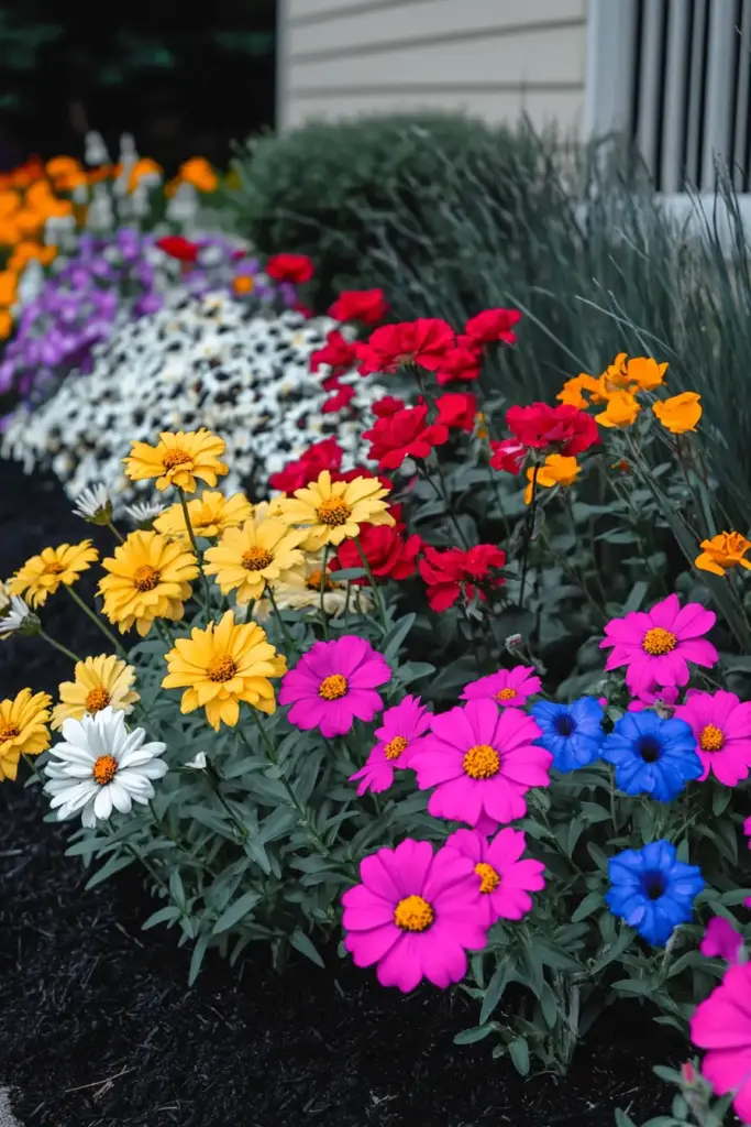 5. Combine Red Roses with Petunias for Elegant Drama