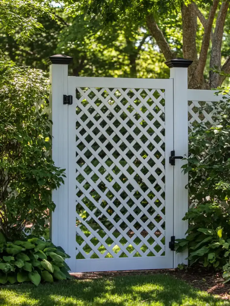 11 Lattice Alternatives Under Decks 5. Chain Link Fencing with Privacy Slats