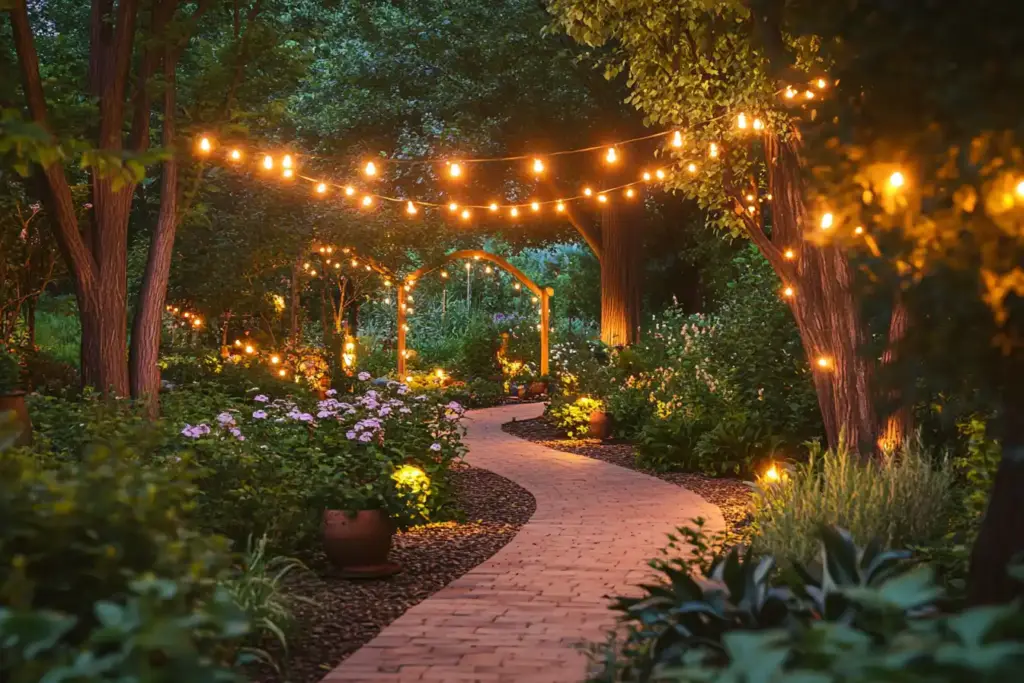 5. Set the Mood with Garden Lighting
