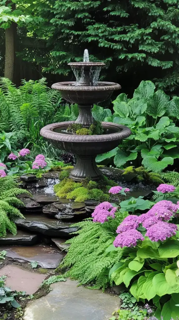 25 Backyard Flower Garden Ideas to Bring Whimsy and Color to Your Outdoor Space 5. Shade-Friendly Flower Garden Nook