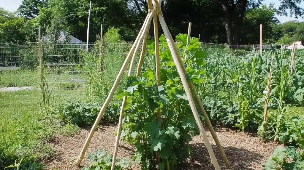 Explore 20 Cucumber Trellis Ideas for a Bountiful Harvest 5. Teepee Trellis