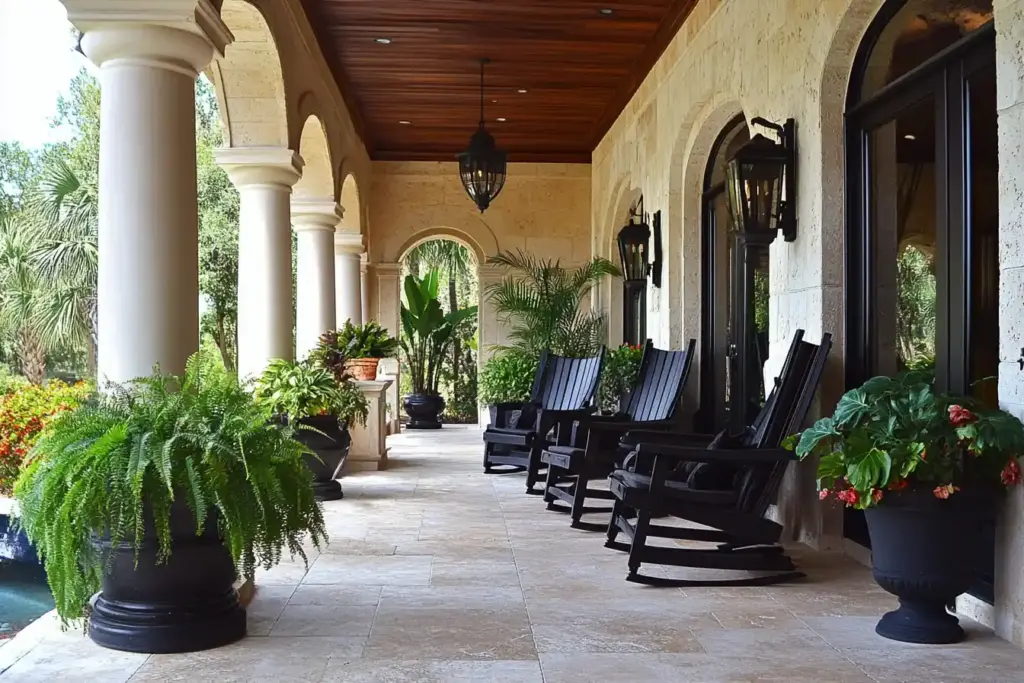 12 Elegant Front Porch Fern Ideas for a Fresh Look 6 Blend Ferns with Croton and Syngonium