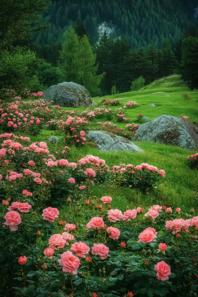 6. Groundcover Roses (Rosa spp.)