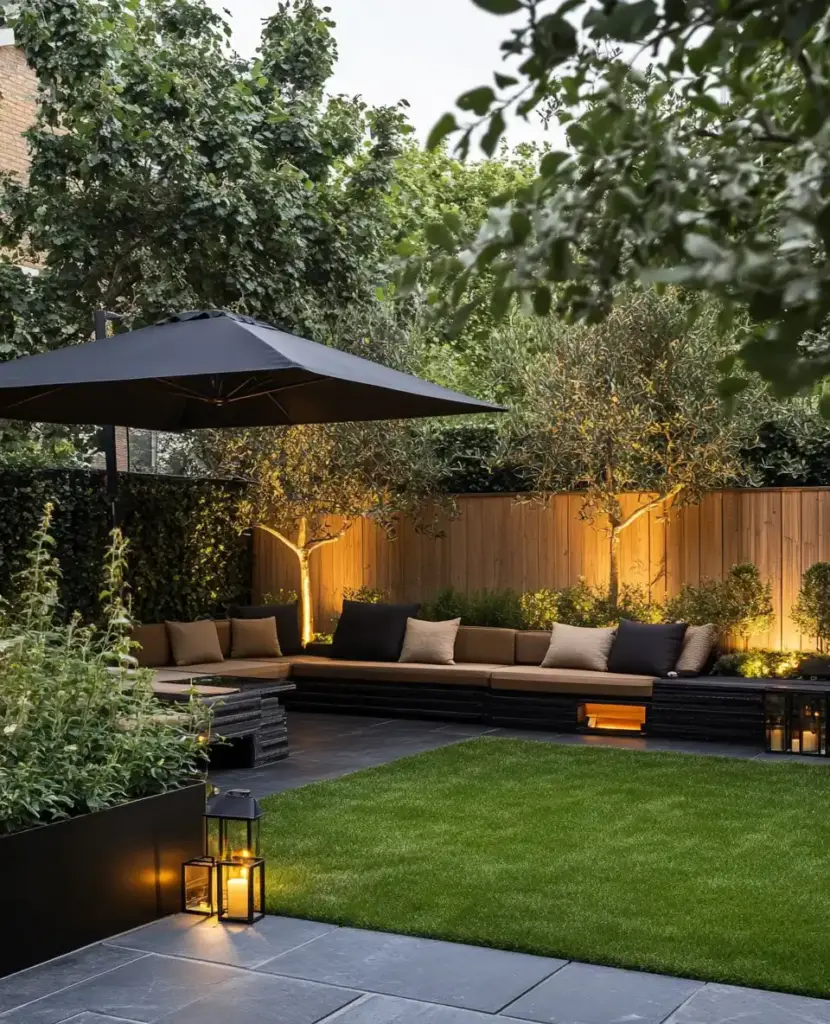 Modern Front Yard Landscaping Ideas for Max Curb Appeal 💡 6. Use Bold Lighting Designs
