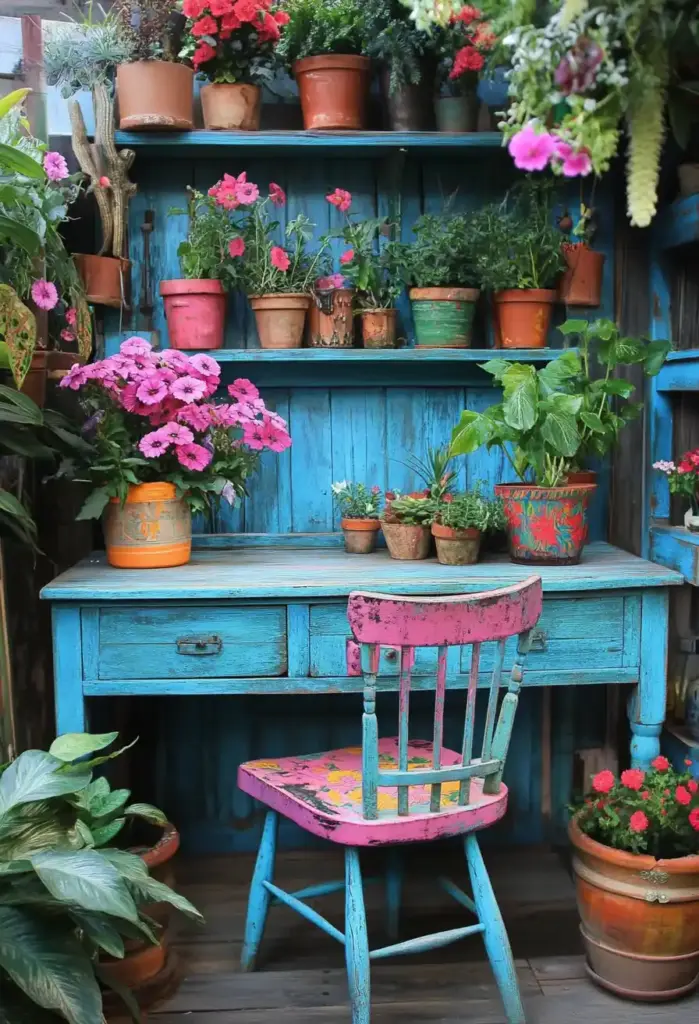 29 Whimsical Garden Ideas for a Dreamy Backyard 6. Upcycled Garden Art