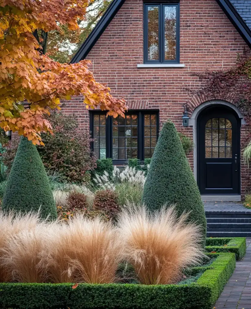 Modern Front Yard Landscaping Ideas for Max Curb Appeal 🌾 7. Plant Ornamental Grasses