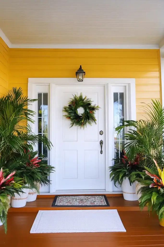 15 Summer Front Porch Decor Ideas To Refresh Your Home's Entrance Tropical Paradise