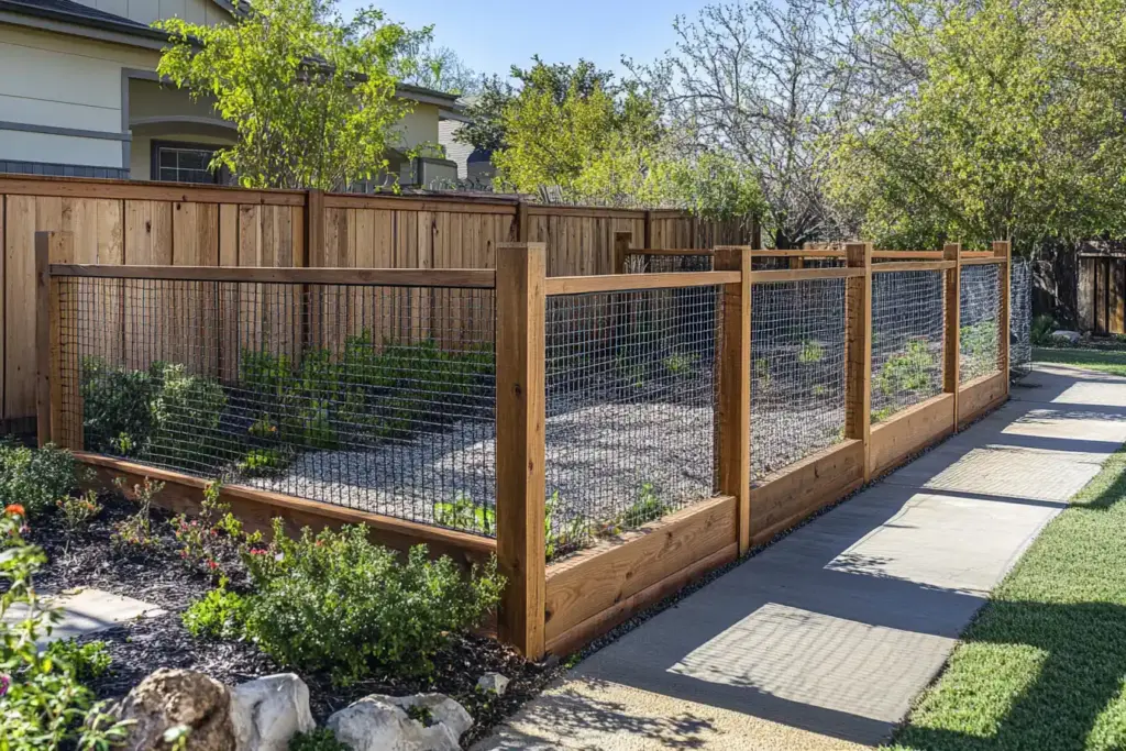 7. Wood Frame Wire Fence