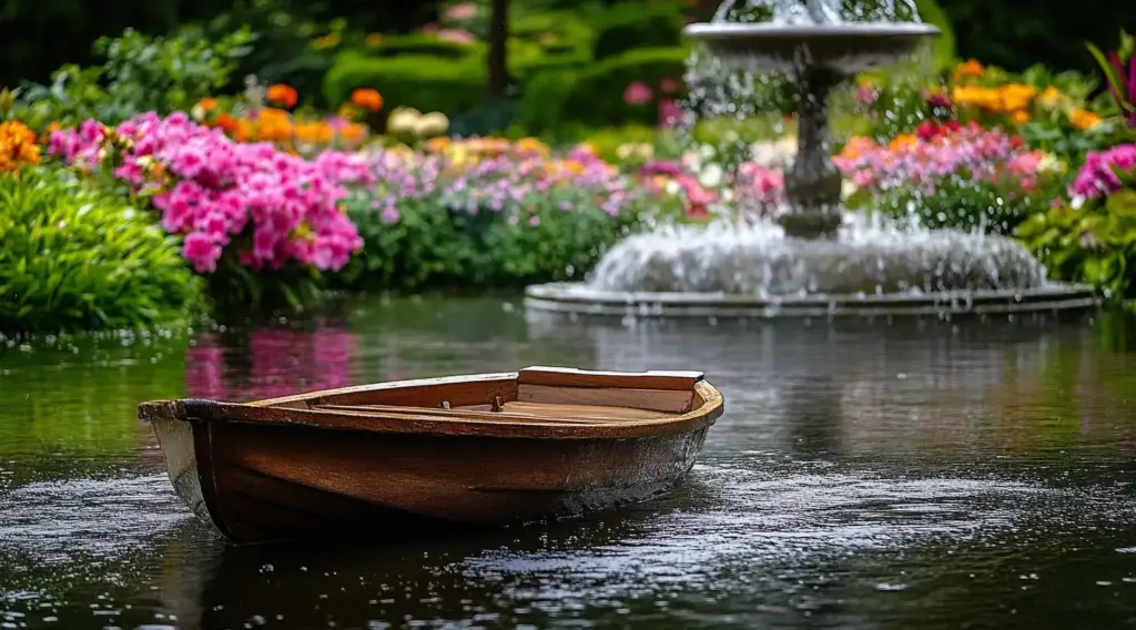 Bird Bath Turned Fairy Lake