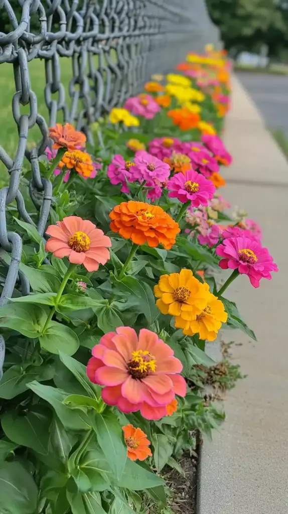 10 Creative Zinnia Garden Along Fence Ideas for a Cozy Yard Creating a Drought