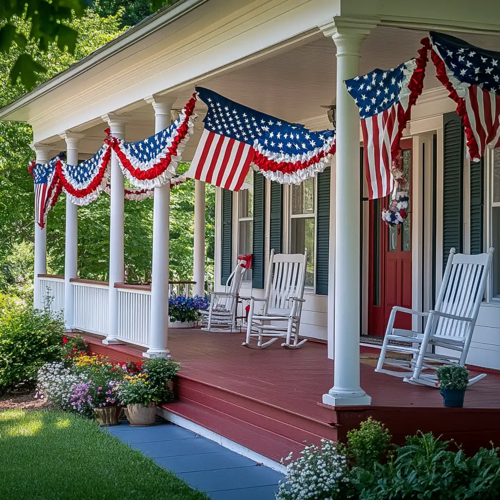 5 Memorial Day Party Decor Ideas for a Patriotic Summer Vibe 8. Fly the Flag on Your Porch