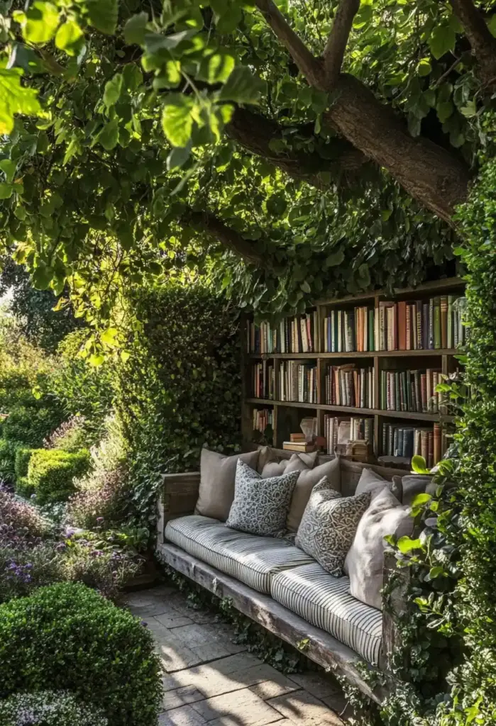 29 Whimsical Garden Ideas for a Dreamy Backyard 8. Garden Reading Nooks