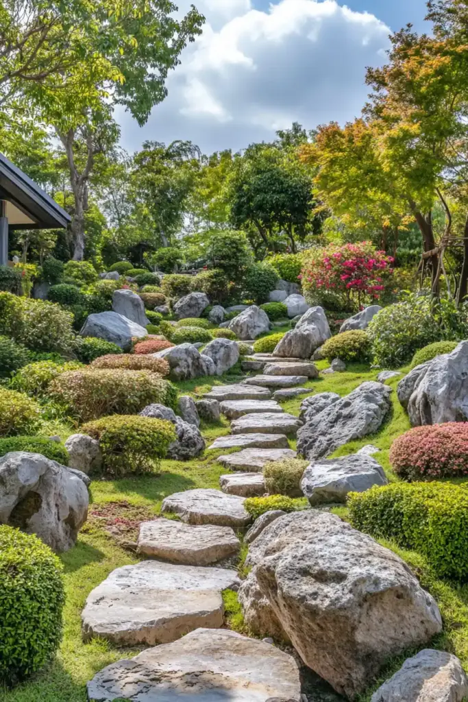 17+ Steep Hill Landscaping Ideas on a Budget 8. Explore Rock Gardens
