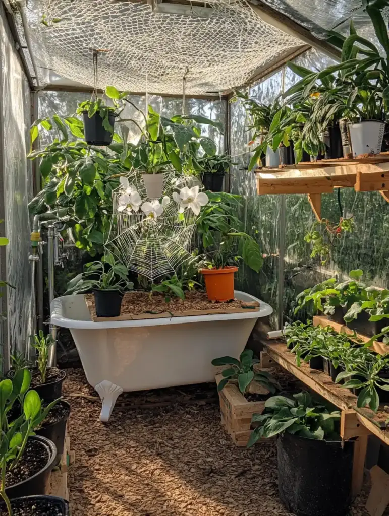 8. Jute Twine Spider Web Trellis