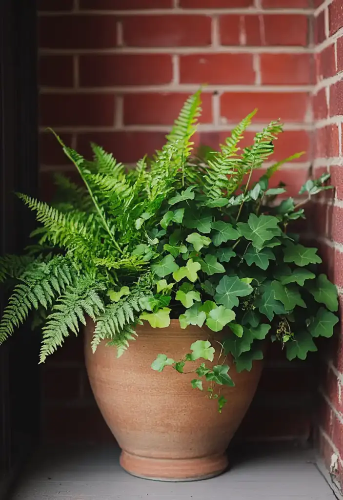 12 Elegant Front Porch Fern Ideas for a Fresh Look 9. Add Texture with Ferns and Ivy