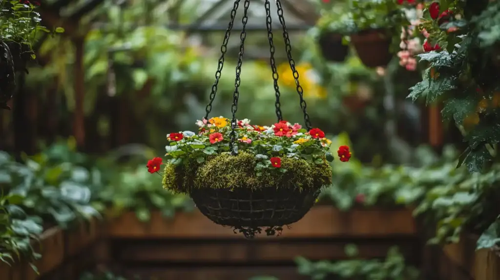 10 Whimsical Backyard Fairy Garden Ideas for Kids & Dreamers 🌿 9. Floating Fairy Garden in a Hanging Basket