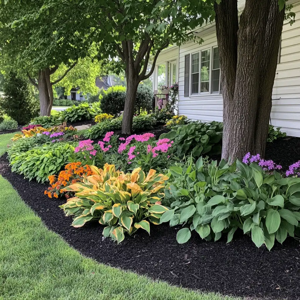 🌑 9. Shade Garden Flower Bed

