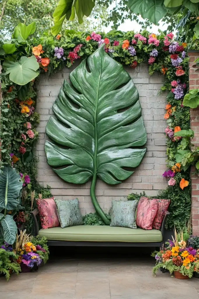 23 Affordable Backyard Renovation Ideas 15. Outdoor Art Installations