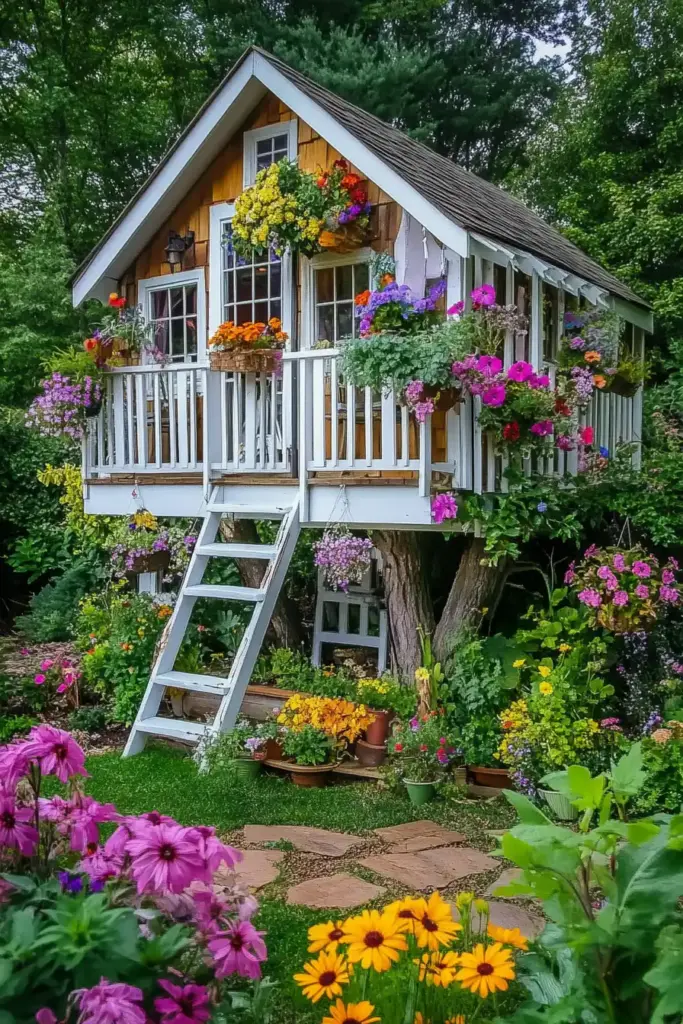 23 Affordable Backyard Renovation Ideas 17. Treehouse or Outdoor Playhouse