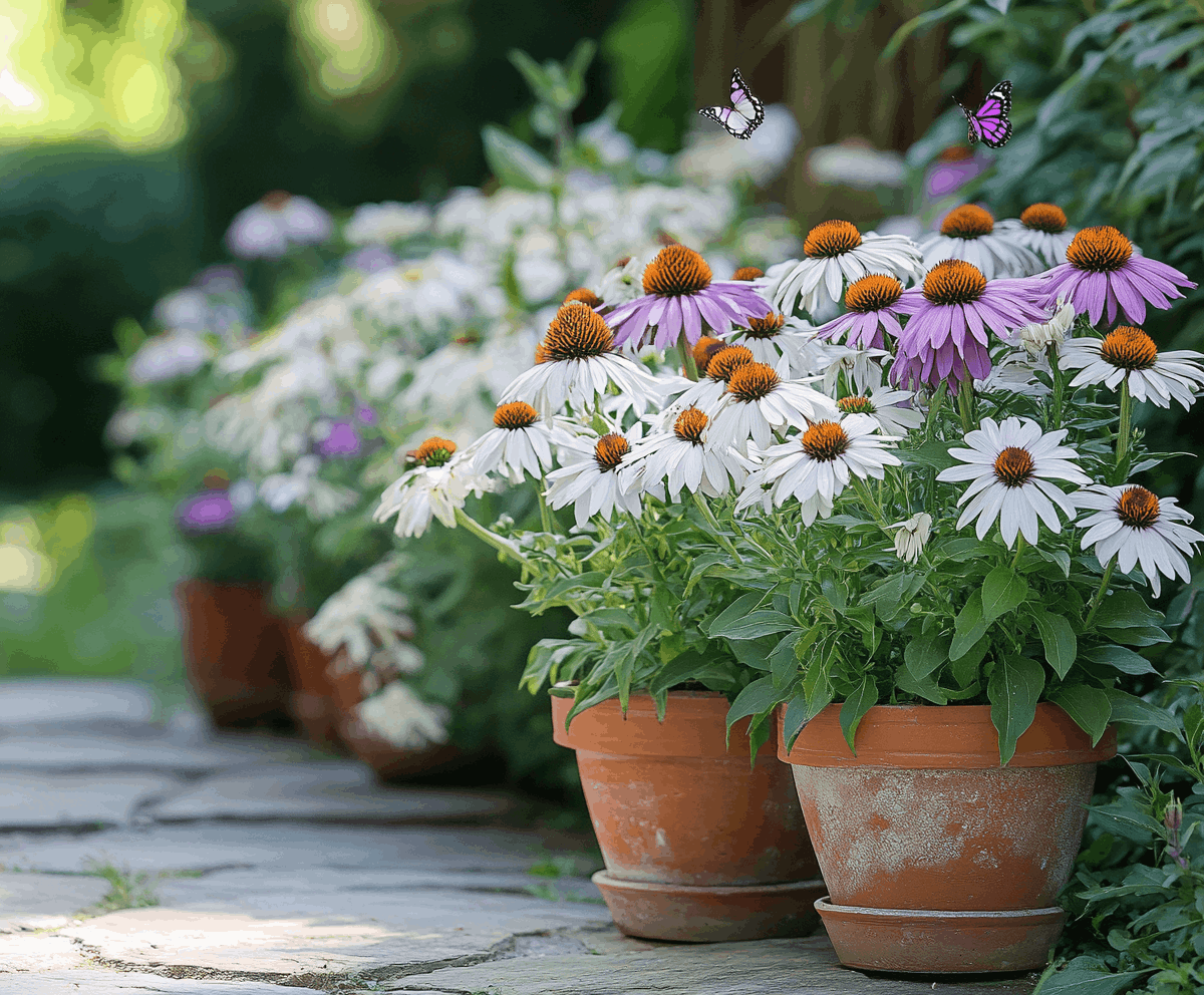 Sunny porch plants