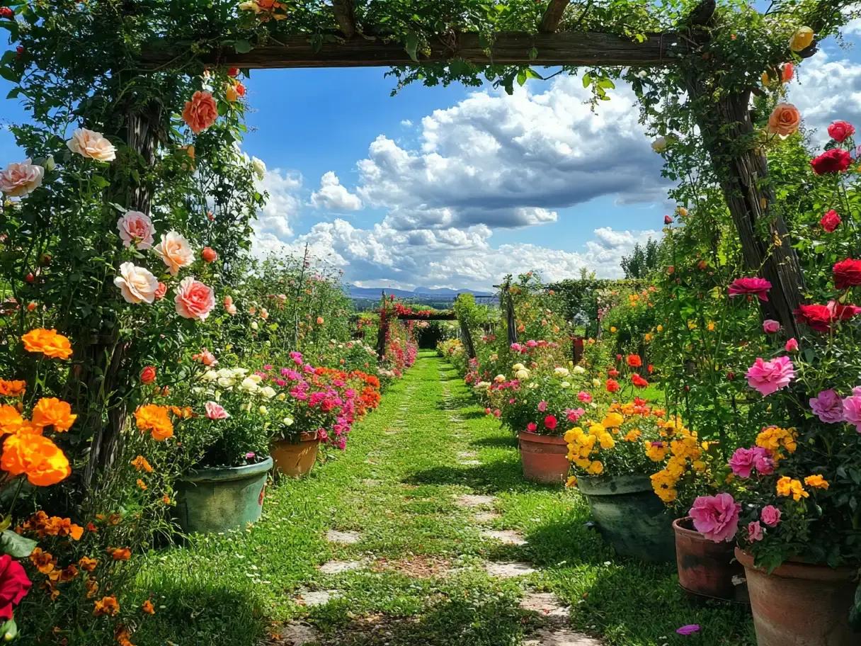 Climbing Roses on a DIY Trellis