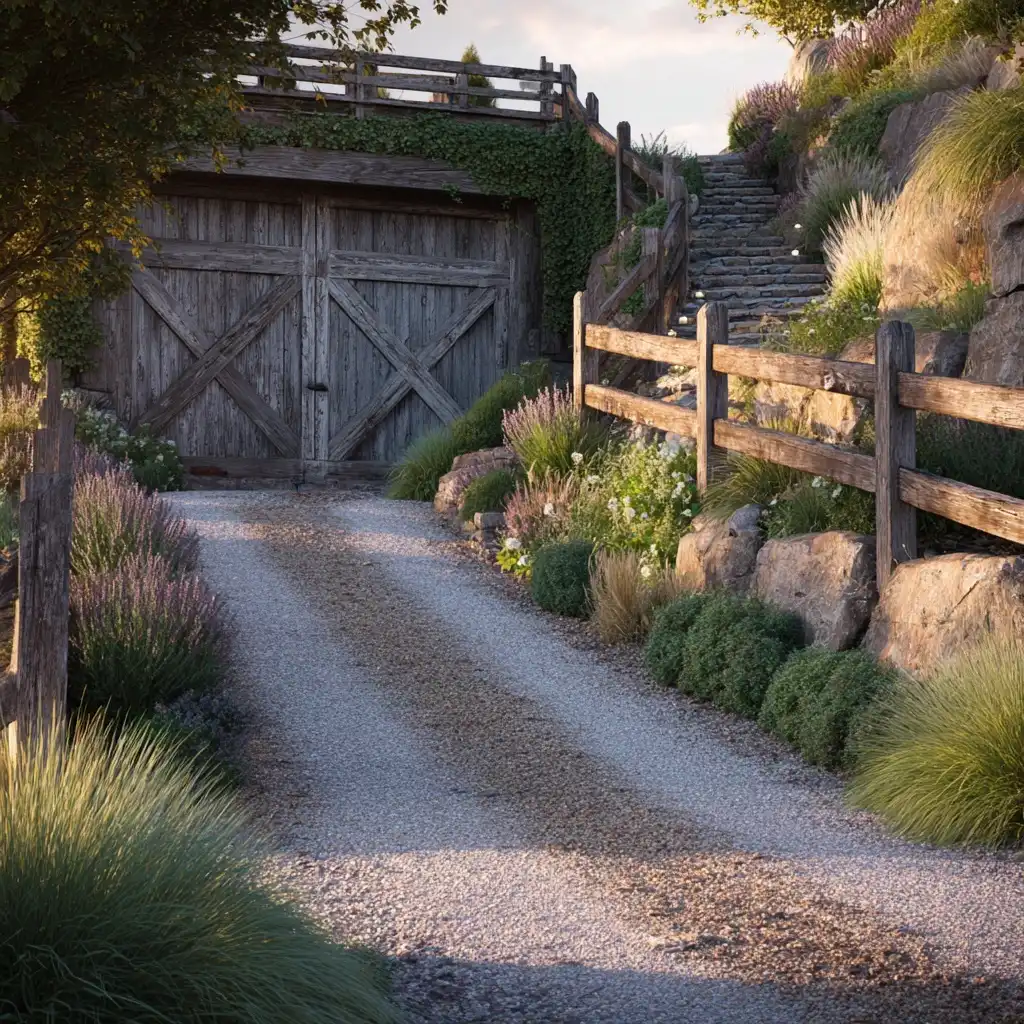 Hillside Driveway Landscape Designs