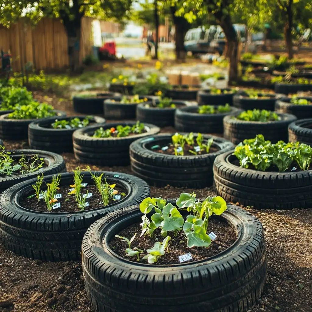 Tire Vegetable Beds