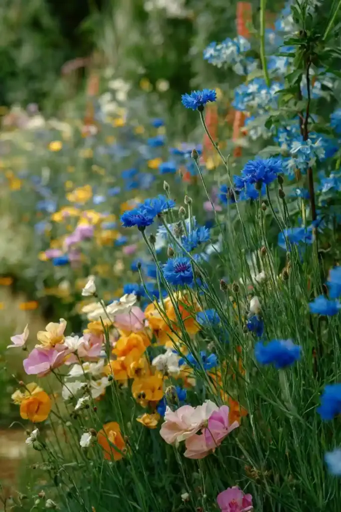 Bachelor’s Button Cottage Garden