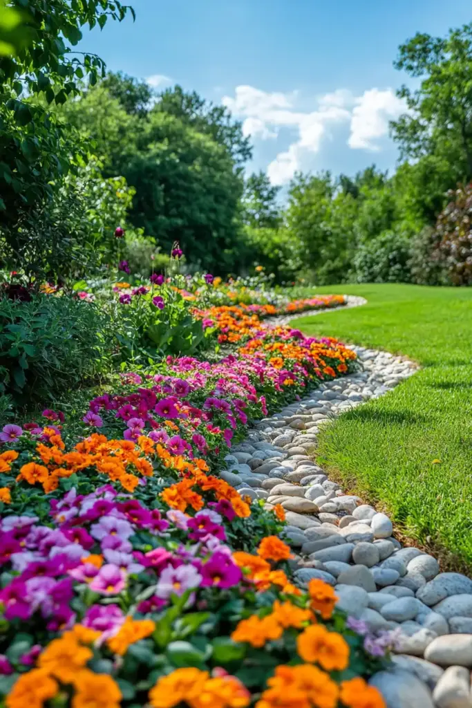  Rock Edging for Flower Beds