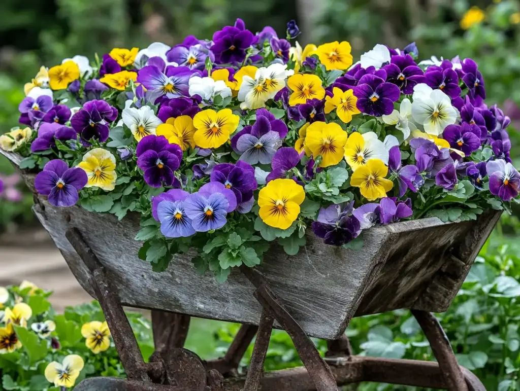 A Wheelbarrow Flower Bed