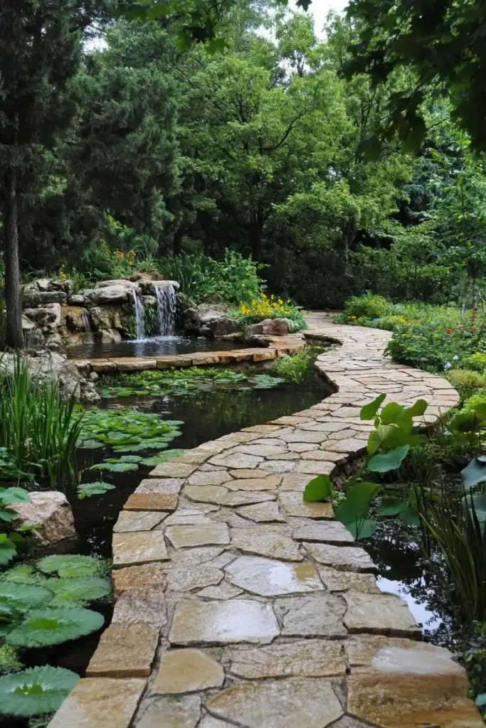 Water Features Breathe Life Into Stone Walkways