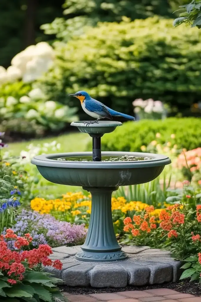 Adding a Birdbath or Bird Feeder to Attract Wildlife