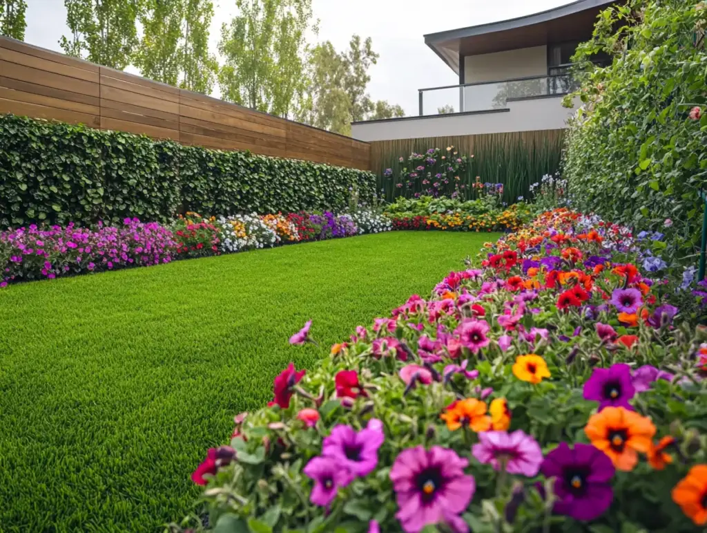 A Colorful Flower Wall