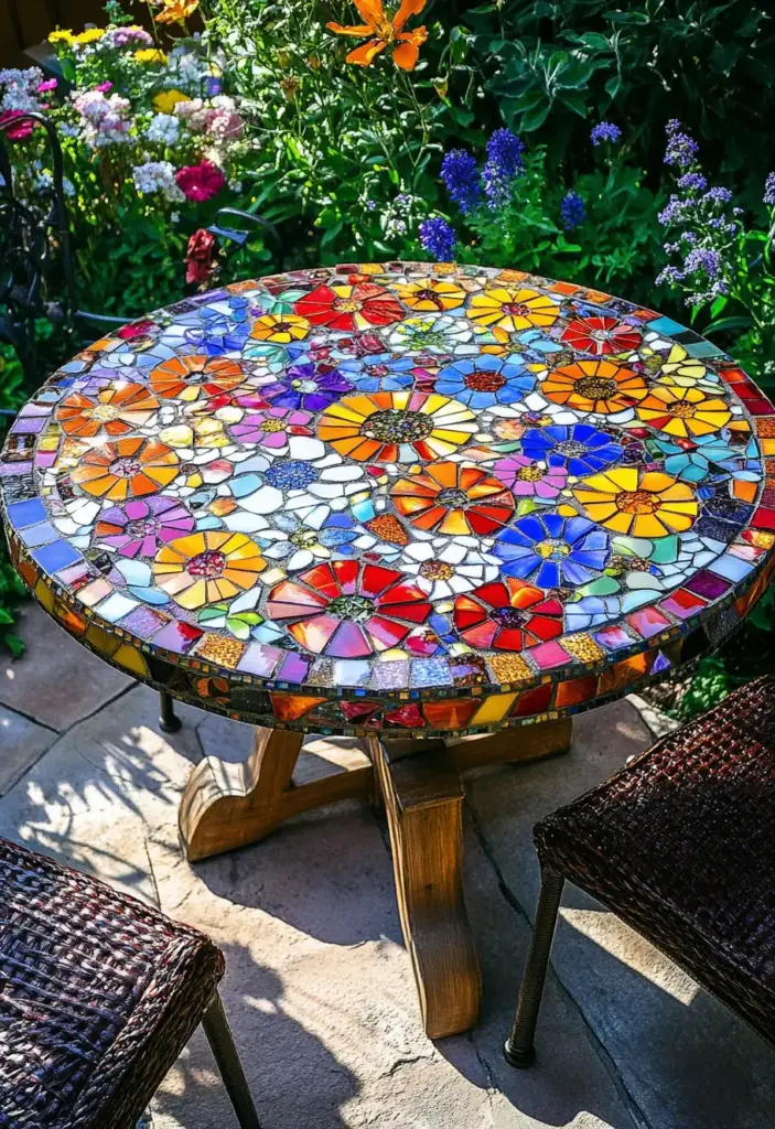 Mosaic Garden Tables