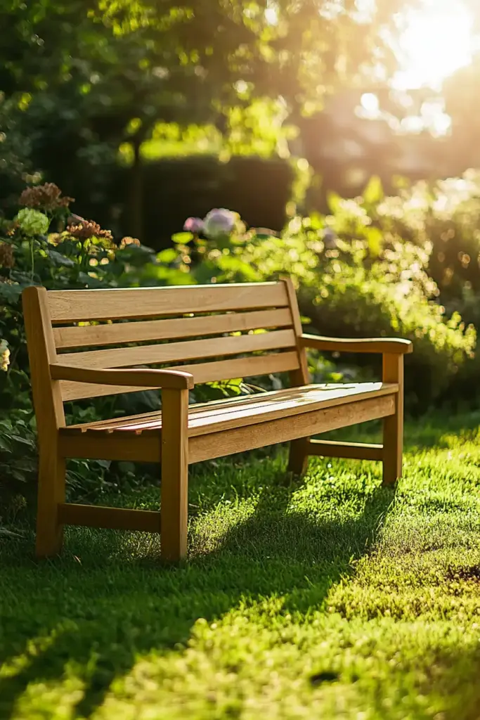 Rustic Wooden Garden Bench