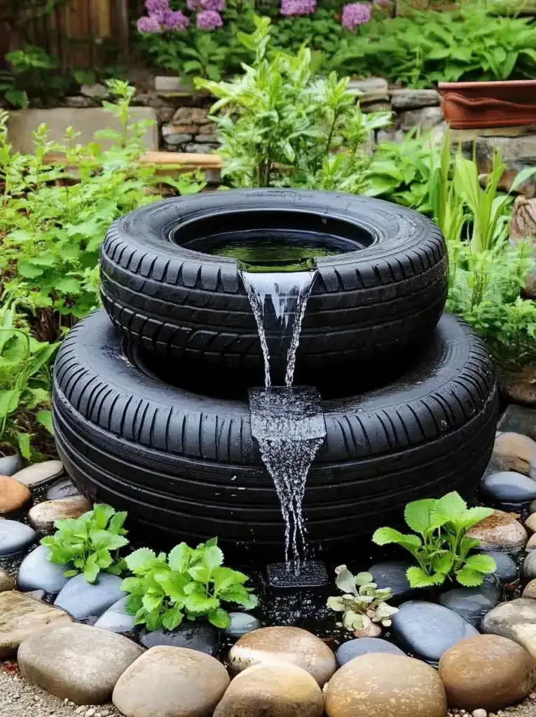 Tire Water Fountain