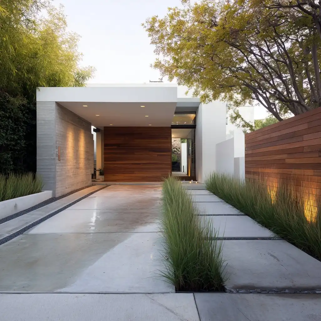 Modern Minimalist Driveway Entry Designs