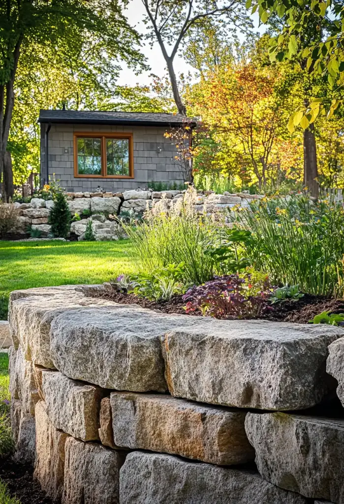 Boulder Retaining Wall