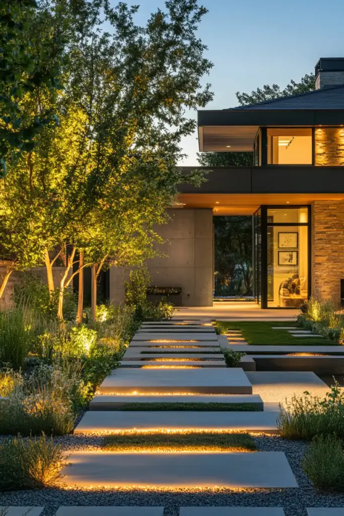 Creative Lighting to Highlight Front Yard Features