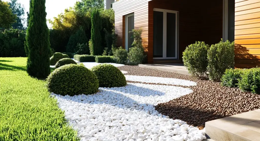 Outdoor Aesthetics with White Marble Chips