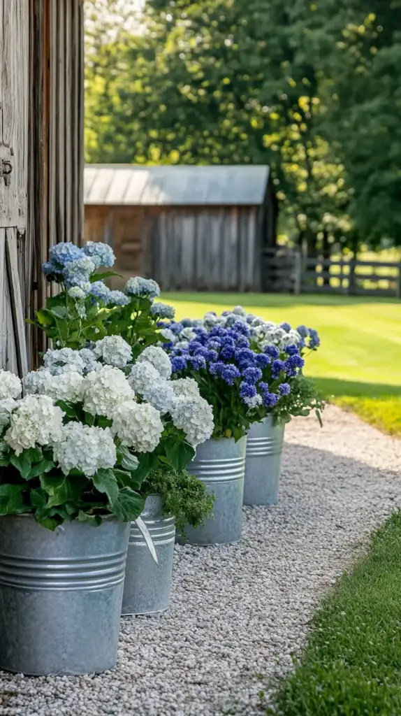 Rustic Farmhouse Hydrangea Layout