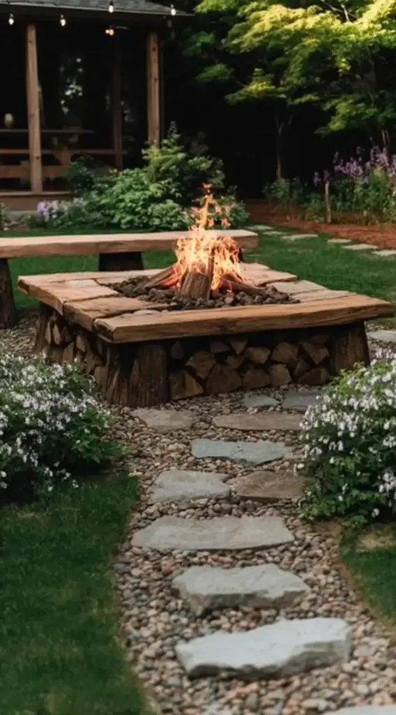 Stepping Stone Pathway with Plants