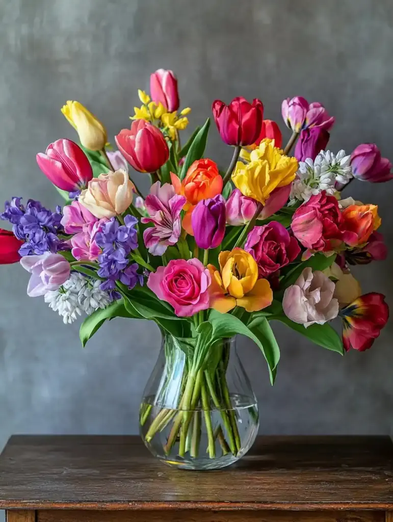 Tulips with Other Flowers